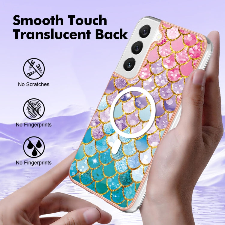 For Samsung Galaxy S23 5G Marble Pattern Dual-side IMD Magsafe TPU Phone Case(Colorful Scales) - Galaxy S23 5G Cases by PMC TechLife | Online Shopping South Africa | PMC TechLife