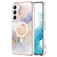 For Samsung Galaxy S23 5G Marble Pattern Dual-side IMD Magsafe TPU Phone Case(White Marble) - Galaxy S23 5G Cases by PMC TechLife | Online Shopping South Africa | PMC TechLife