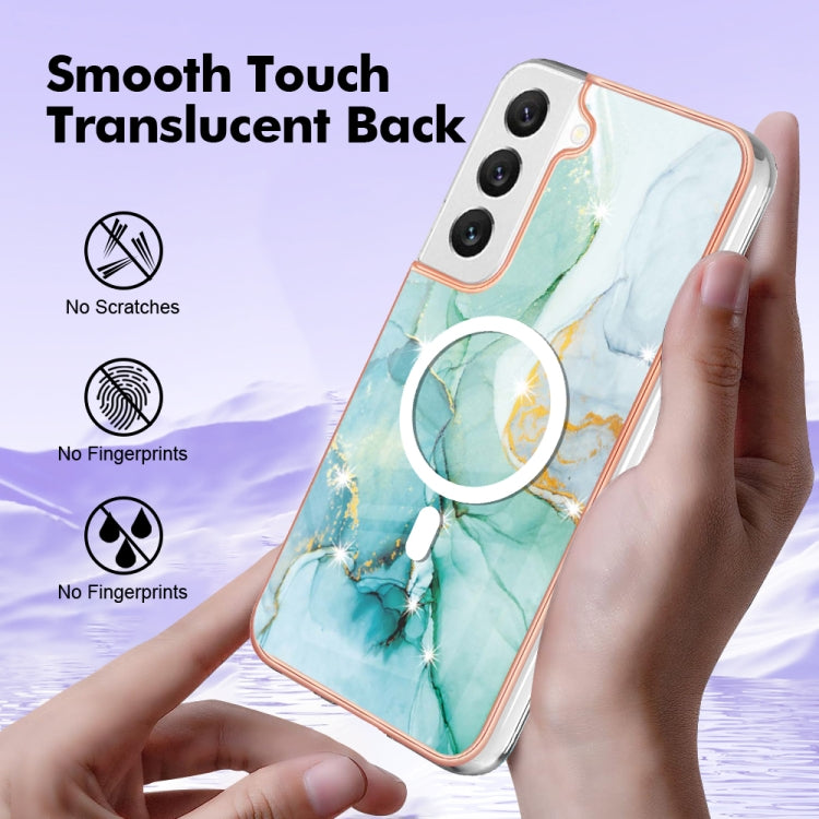 For Samsung Galaxy S23+ 5G Marble Pattern Dual-side IMD Magsafe TPU Phone Case(Green 003) - Galaxy S23+ 5G Cases by PMC TechLife | Online Shopping South Africa | PMC TechLife
