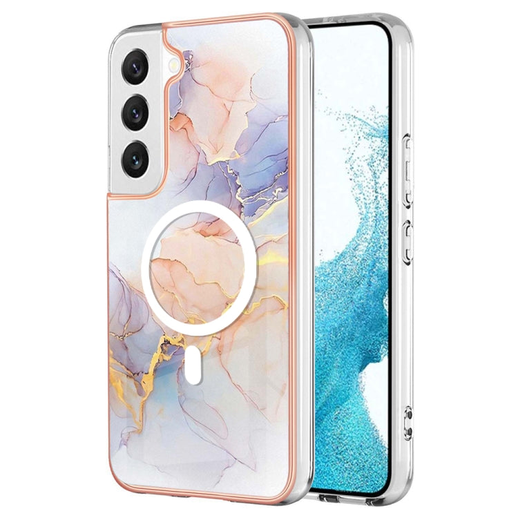For Samsung Galaxy S23+ 5G Marble Pattern Dual-side IMD Magsafe TPU Phone Case(White Marble) - Galaxy S23+ 5G Cases by PMC TechLife | Online Shopping South Africa | PMC TechLife