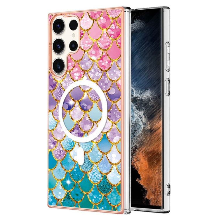 For Samsung Galaxy S23 Ultra 5G Marble Pattern Dual-side IMD Magsafe TPU Phone Case(Colorful Scales) - Galaxy S23 Ultra 5G Cases by PMC TechLife | Online Shopping South Africa | PMC TechLife