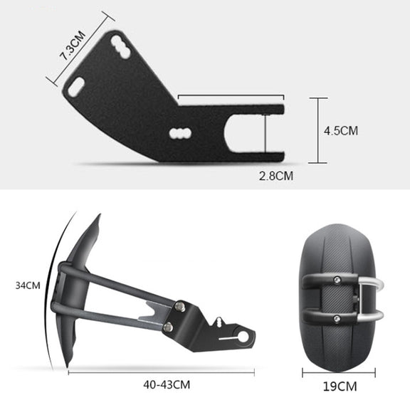 Motorcycle Stainless Steel Modified Rear Wheel Fender Dustproof Splash Flaps Mudguards Fender Guard, Style:B Style Foot