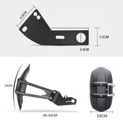 Motorcycle Stainless Steel Modified Rear Wheel Fender Dustproof Splash Flaps Mudguards Fender Guard, Style:D Style Foot