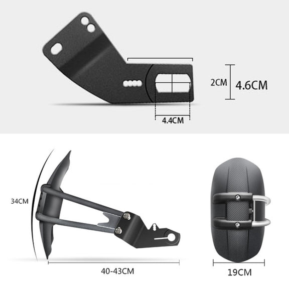 Motorcycle Stainless Steel Modified Rear Wheel Fender Dustproof Splash Flaps Mudguards Fender Guard, Style:E Style Foot