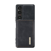For Sony Xperia 1 V DG.MING M1 Series 3-Fold Multi Card Wallet + Magnetic Phone Case(Black)