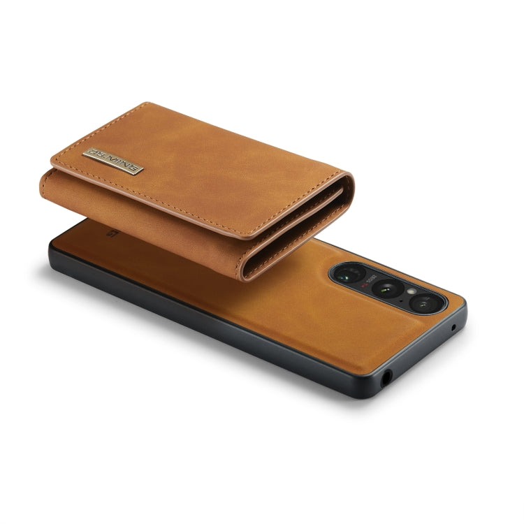 For Sony Xperia 1 V DG.MING M1 Series 3-Fold Multi Card Wallet + Magnetic Phone Case(Brown) - Sony Cases by DG.MING | Online Shopping South Africa | PMC TechLife | Buy Now Pay Later Mobicred