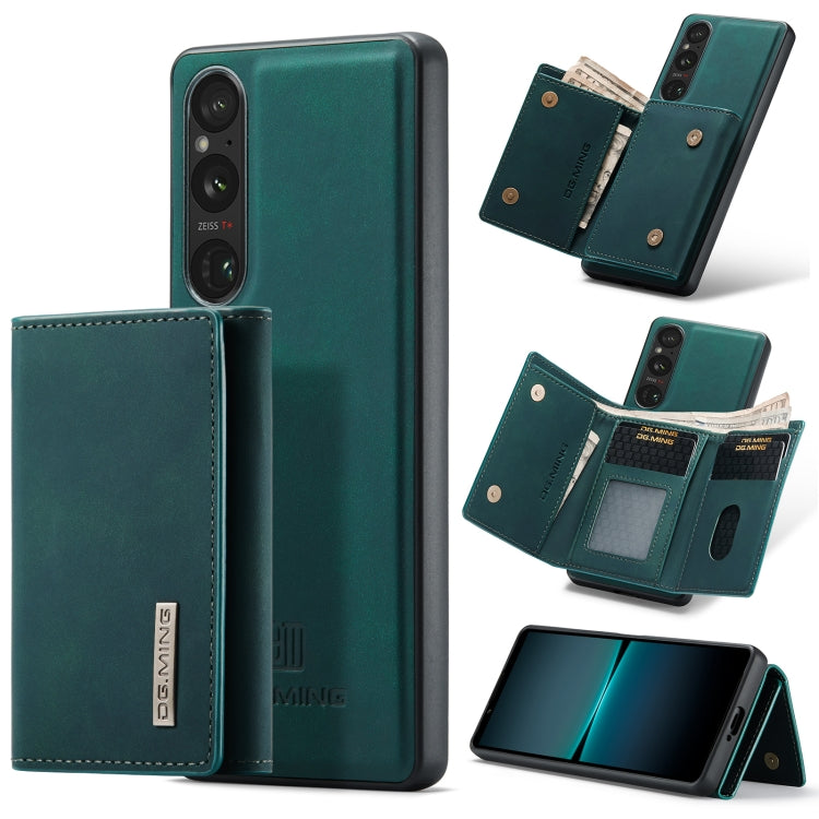 For Sony Xperia 1 V DG.MING M1 Series 3-Fold Multi Card Wallet + Magnetic Phone Case(Green) - Sony Cases by DG.MING | Online Shopping South Africa | PMC TechLife | Buy Now Pay Later Mobicred