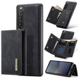 For Sony Xperia 10 V DG.MING M1 Series 3-Fold Multi Card Wallet + Magnetic Phone Case(Black) - Sony Cases by DG.MING | Online Shopping South Africa | PMC TechLife | Buy Now Pay Later Mobicred