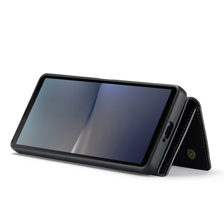 For Sony Xperia 10 V DG.MING M1 Series 3-Fold Multi Card Wallet + Magnetic Phone Case(Black) - Sony Cases by DG.MING | Online Shopping South Africa | PMC TechLife | Buy Now Pay Later Mobicred