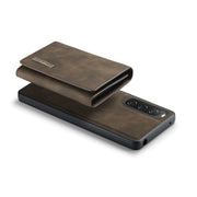 For Sony Xperia 10 V DG.MING M1 Series 3-Fold Multi Card Wallet + Magnetic Phone Case(Coffee)