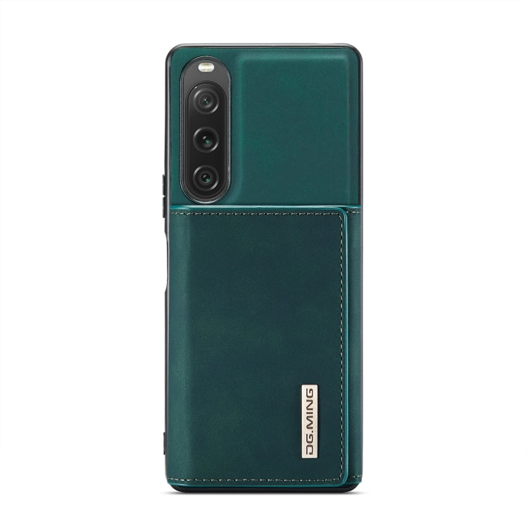 For Sony Xperia 10 V DG.MING M1 Series 3-Fold Multi Card Wallet + Magnetic Phone Case(Green) - Sony Cases by DG.MING | Online Shopping South Africa | PMC TechLife | Buy Now Pay Later Mobicred