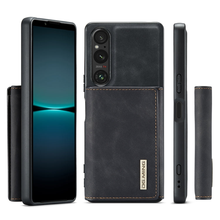 For Sony Xperia 1 VI DG.MING M1 Series 3-Fold Multi Card Wallet + Magnetic Phone Case(Black) - Sony Cases by DG.MING | Online Shopping South Africa | PMC TechLife | Buy Now Pay Later Mobicred