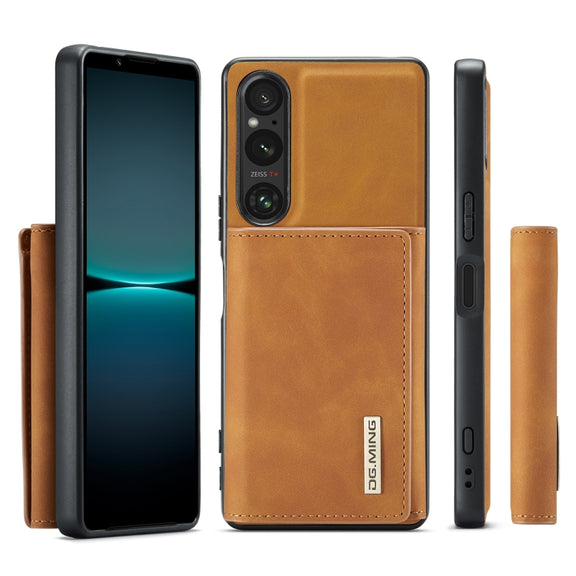 For Sony Xperia 1 VI DG.MING M1 Series 3-Fold Multi Card Wallet + Magnetic Phone Case(Brown)