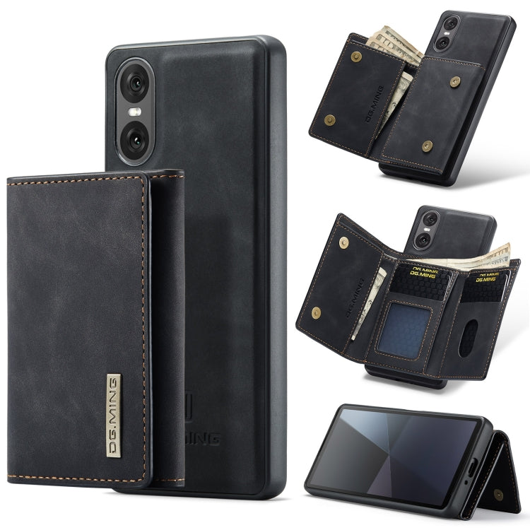 For Sony Xperia 10 VI DG.MING M1 Series 3-Fold Multi Card Wallet + Magnetic Phone Case(Black) - Sony Cases by DG.MING | Online Shopping South Africa | PMC TechLife | Buy Now Pay Later Mobicred