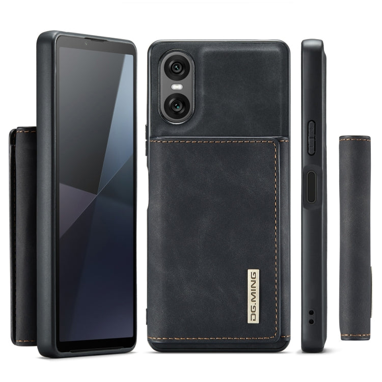 For Sony Xperia 10 VI DG.MING M1 Series 3-Fold Multi Card Wallet + Magnetic Phone Case(Black) - Sony Cases by DG.MING | Online Shopping South Africa | PMC TechLife | Buy Now Pay Later Mobicred
