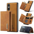 For Sony Xperia 10 VI DG.MING M1 Series 3-Fold Multi Card Wallet + Magnetic Phone Case(Brown) - Sony Cases by DG.MING | Online Shopping South Africa | PMC TechLife | Buy Now Pay Later Mobicred