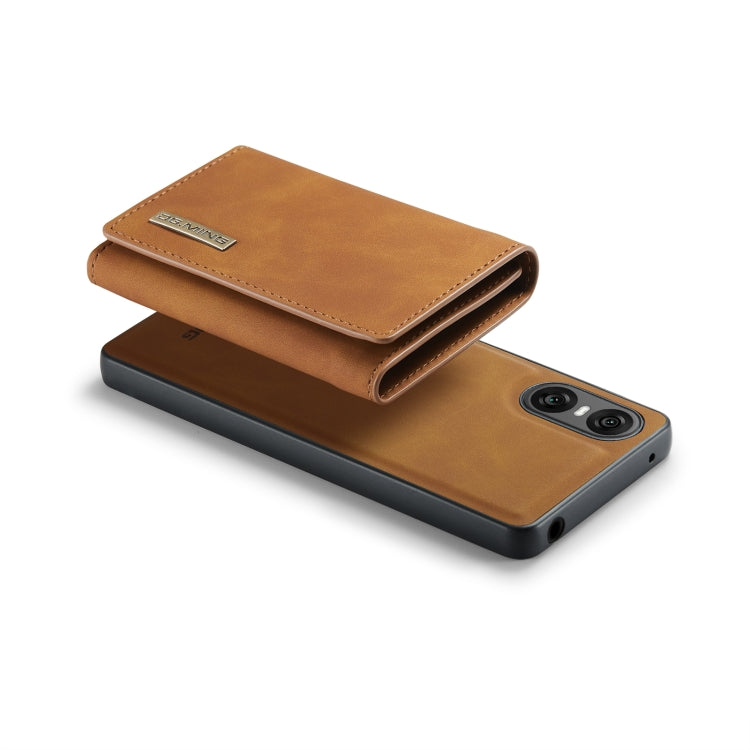 For Sony Xperia 10 VI DG.MING M1 Series 3-Fold Multi Card Wallet + Magnetic Phone Case(Brown) - Sony Cases by DG.MING | Online Shopping South Africa | PMC TechLife | Buy Now Pay Later Mobicred
