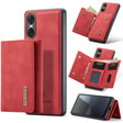 For Sony Xperia 10 VI DG.MING M1 Series 3-Fold Multi Card Wallet + Magnetic Phone Case(Red) - Sony Cases by DG.MING | Online Shopping South Africa | PMC TechLife | Buy Now Pay Later Mobicred
