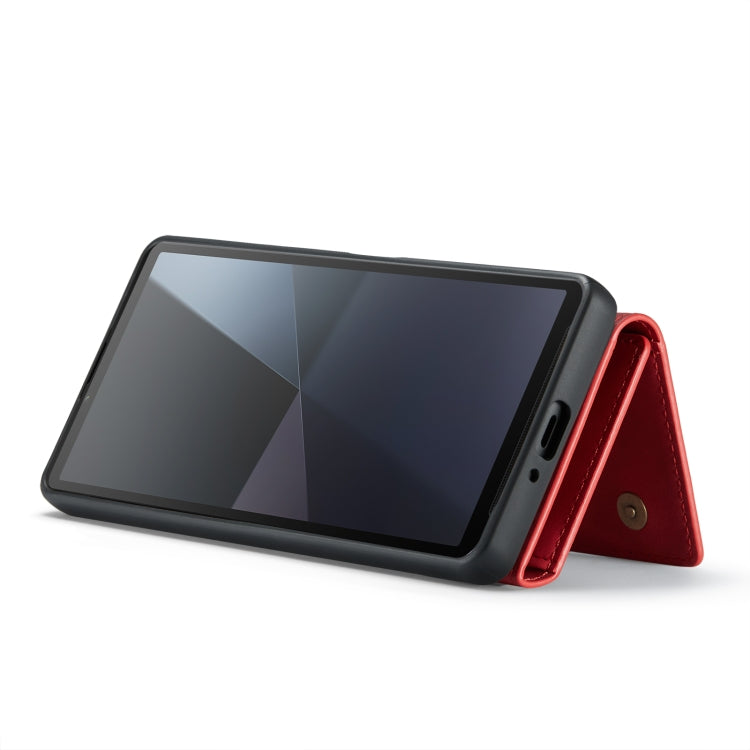 For Sony Xperia 10 VI DG.MING M1 Series 3-Fold Multi Card Wallet + Magnetic Phone Case(Red) - Sony Cases by DG.MING | Online Shopping South Africa | PMC TechLife | Buy Now Pay Later Mobicred