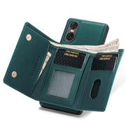For Sony Xperia 10 VI DG.MING M1 Series 3-Fold Multi Card Wallet + Magnetic Phone Case(Green)