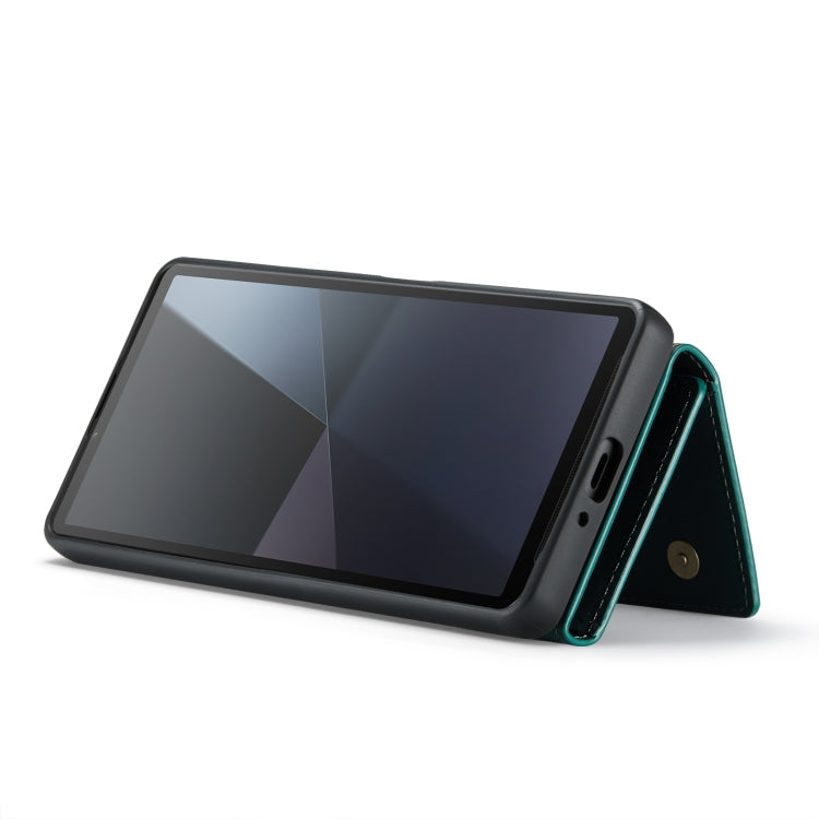 For Sony Xperia 10 VI DG.MING M1 Series 3-Fold Multi Card Wallet + Magnetic Phone Case(Green)