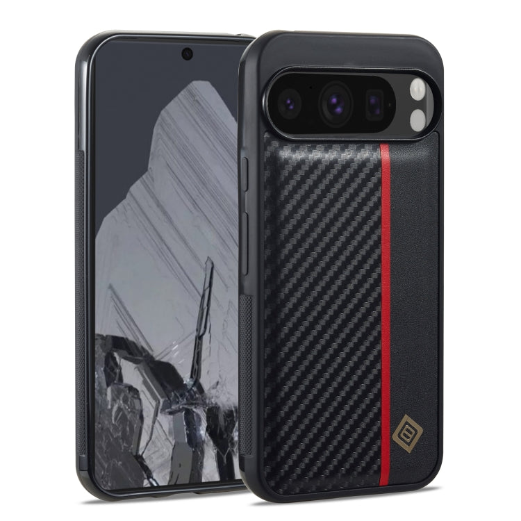 For Google Pixel 9 Pro XL LC.IMEEKE 3 in 1 Carbon Fiber Texture Shockproof Phone Case(Black) - Google Cases by LC.IMEEKE | Online Shopping South Africa | PMC TechLife | Buy Now Pay Later Mobicred