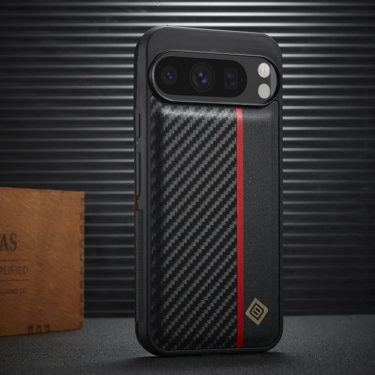For Google Pixel 9 Pro XL LC.IMEEKE 3 in 1 Carbon Fiber Texture Shockproof Phone Case(Black) - Google Cases by LC.IMEEKE | Online Shopping South Africa | PMC TechLife | Buy Now Pay Later Mobicred