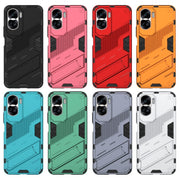 For Honor 90 Lite 5G Global Punk Armor 2 in 1 PC + TPU Phone Case with Holder(Orange)