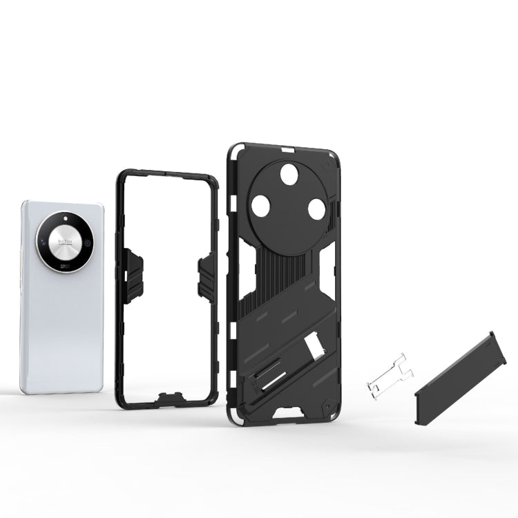 For Honor X50 5G Global / X9B Punk Armor 2 in 1 PC + TPU Phone Case with Holder(Red) - Honor Cases by PMC TechLife | Online Shopping South Africa | PMC TechLife | Buy Now Pay Later Mobicred
