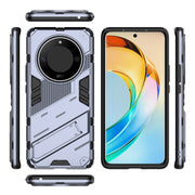 For Honor X50 5G Global / X9B Punk Armor 2 in 1 PC + TPU Phone Case with Holder(Grey)