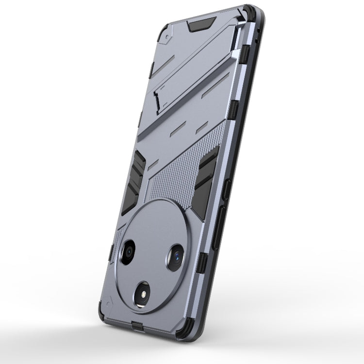 For Honor X50 5G Global / X9B Punk Armor 2 in 1 PC + TPU Phone Case with Holder(Grey)