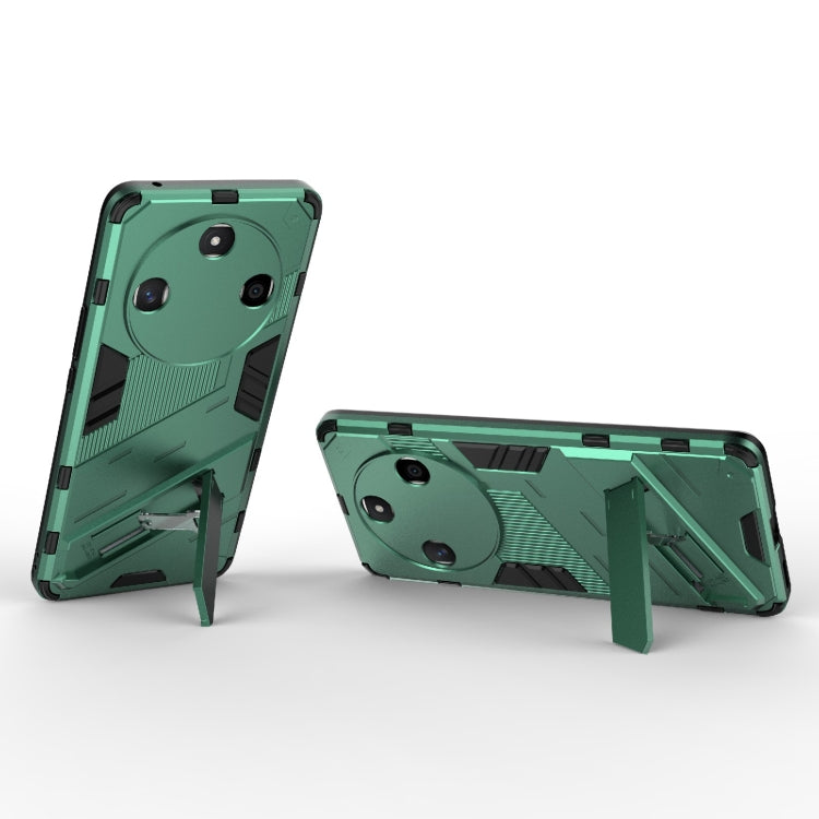 For Honor X50 5G Global / X9B Punk Armor 2 in 1 PC + TPU Phone Case with Holder(Green) - Honor Cases by PMC TechLife | Online Shopping South Africa | PMC TechLife | Buy Now Pay Later Mobicred