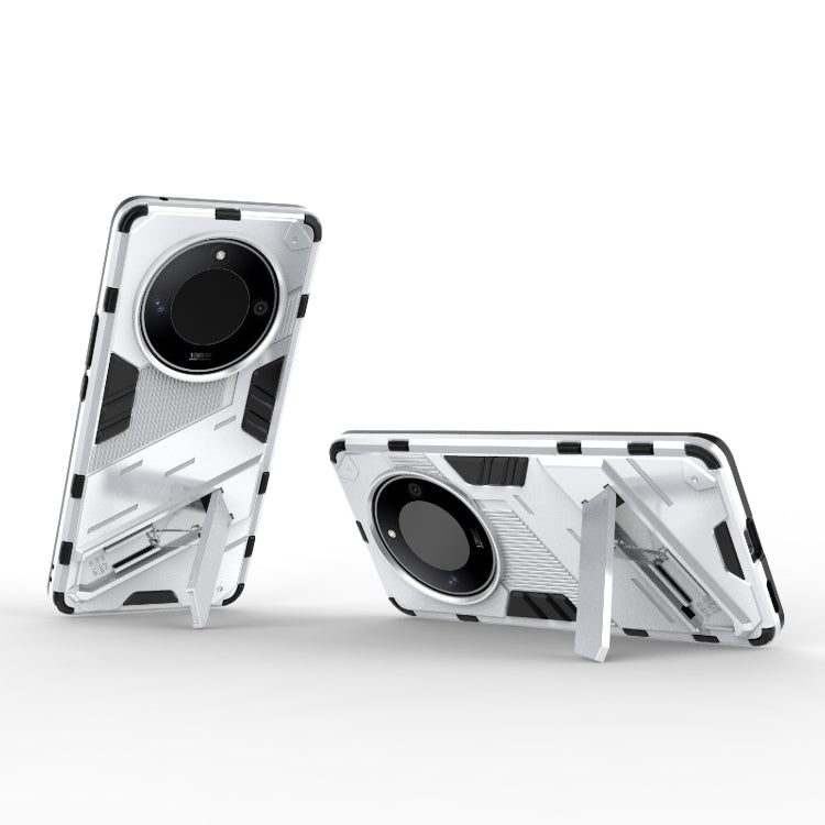 For Honor X50 5G Global / X9B Punk Armor 2 in 1 PC + TPU Phone Case with Holder(White) - Honor Cases by PMC TechLife | Online Shopping South Africa | PMC TechLife | Buy Now Pay Later Mobicred