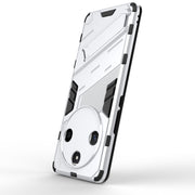 For Honor X50 5G Global / X9B Punk Armor 2 in 1 PC + TPU Phone Case with Holder(White)