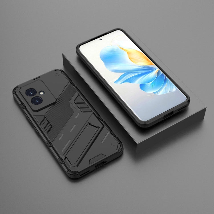 For Honor 100 5G Punk Armor 2 in 1 PC + TPU Phone Case with Holder(Black) - Honor Cases by PMC TechLife | Online Shopping South Africa | PMC TechLife | Buy Now Pay Later Mobicred