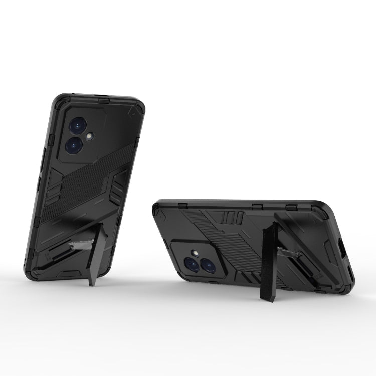 For Honor 100 5G Punk Armor 2 in 1 PC + TPU Phone Case with Holder(Black) - Honor Cases by PMC TechLife | Online Shopping South Africa | PMC TechLife | Buy Now Pay Later Mobicred