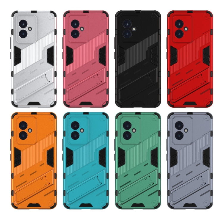 For Honor 100 5G Punk Armor 2 in 1 PC + TPU Phone Case with Holder(Blue)