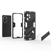 For Honor 100 Pro 5G Punk Armor 2 in 1 PC + TPU Phone Case with Holder(Red)