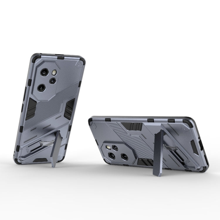 For Honor 100 Pro 5G Punk Armor 2 in 1 PC + TPU Phone Case with Holder(Grey) - free shipping - PMC TechLife - Order now!