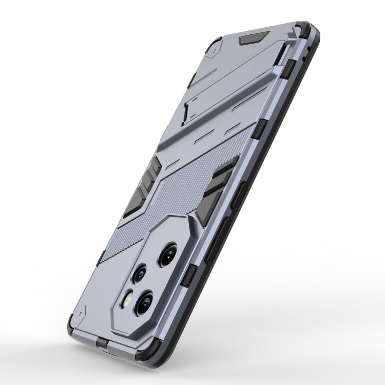 For Honor 100 Pro 5G Punk Armor 2 in 1 PC + TPU Phone Case with Holder(Grey) - free shipping - PMC TechLife - Order now!