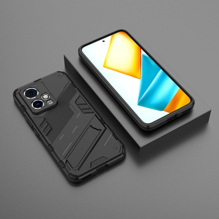 For Honor 90 GT 5G Punk Armor 2 in 1 PC + TPU Phone Case with Holder(Black) - Honor Cases by PMC TechLife | Online Shopping South Africa | PMC TechLife | Buy Now Pay Later Mobicred