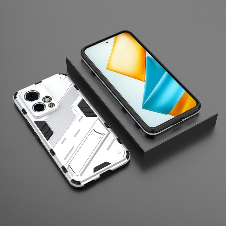 For Honor 90 GT 5G Punk Armor 2 in 1 PC + TPU Phone Case with Holder(White) - Honor Cases by PMC TechLife | Online Shopping South Africa | PMC TechLife | Buy Now Pay Later Mobicred
