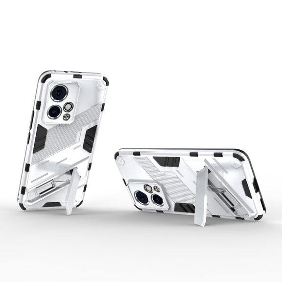 For Honor 90 GT 5G Punk Armor 2 in 1 PC + TPU Phone Case with Holder(White)