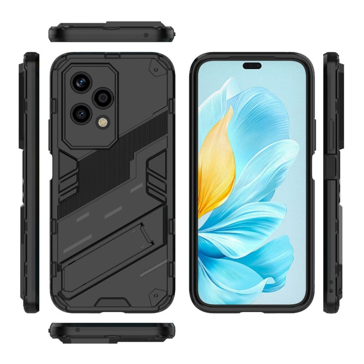 For Honor 200 Lite Global Punk Armor 2 in 1 PC + TPU Phone Case with Holder(Black) - free shipping - PMC TechLife - Order now!
