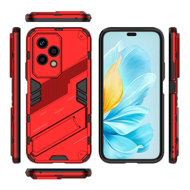 For Honor 200 Lite Global Punk Armor 2 in 1 PC + TPU Phone Case with Holder(Red) - Honor Cases by PMC TechLife | Online Shopping South Africa | PMC TechLife | Buy Now Pay Later Mobicred