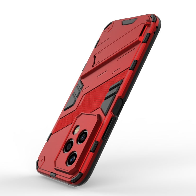 For Honor 200 Lite Global Punk Armor 2 in 1 PC + TPU Phone Case with Holder(Red) - Honor Cases by PMC TechLife | Online Shopping South Africa | PMC TechLife | Buy Now Pay Later Mobicred