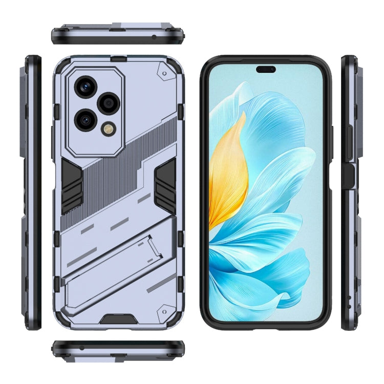 For Honor 200 Lite Global Punk Armor 2 in 1 PC + TPU Phone Case with Holder(Grey) - Honor Cases by PMC TechLife | Online Shopping South Africa | PMC TechLife | Buy Now Pay Later Mobicred