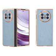 For Huawei Mate X5 Genuine Leather Mino Series Nano Plating Phone Case(Blue)
