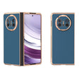 For Huawei Mate X5 Genuine Leather Silk Series Nano Plating Phone Case(Blue) - Huawei Cases by PMC TechLife | Online Shopping South Africa | PMC TechLife | Buy Now Pay Later Mobicred