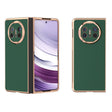 For Huawei Mate X5 Genuine Leather Silk Series Nano Plating Phone Case(Dark Green) - Huawei Cases by PMC TechLife | Online Shopping South Africa | PMC TechLife | Buy Now Pay Later Mobicred